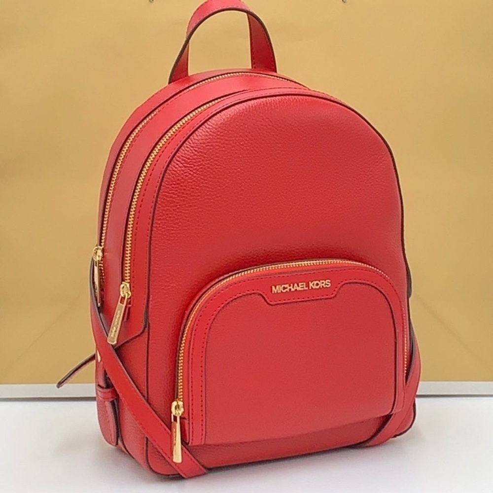 Michael Kors Jaycee Medium Pebbled Leather Backpack
Bright Red
NWT - Picture 13 of 16